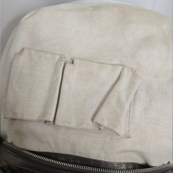 GUC Authentic Gucci GG Beige/ Gray Canvas Techno Horsebit Hobo Handbag - Picture 13 of 16